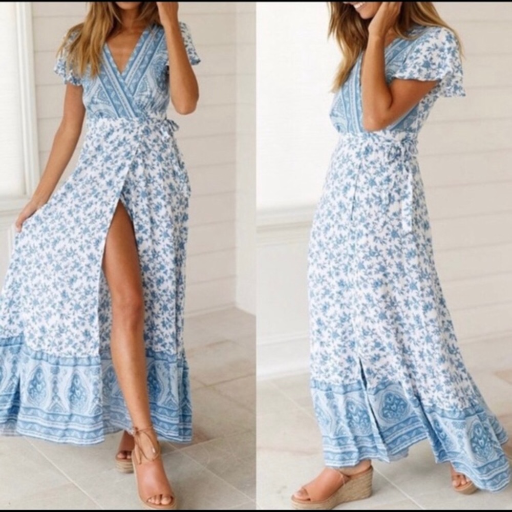 Aly Daly maxi wrap dress
